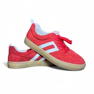 Cruza Portuguese Suede Leather Sneakers Red White 38‎